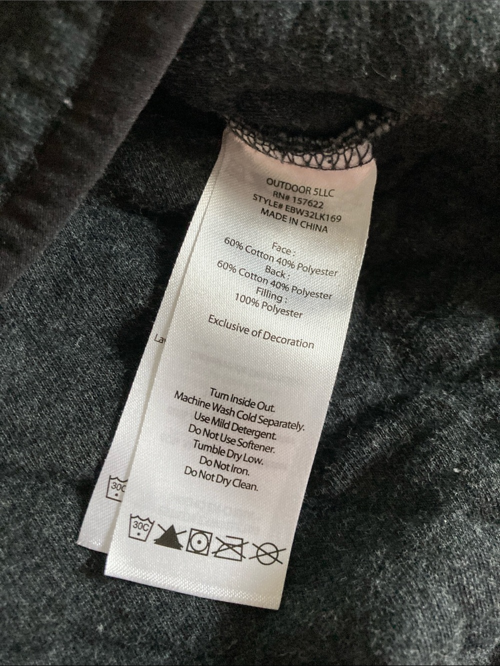 Eddie Bauer Quilted Charcoal Gray Quarter Snap Pullover Large - Picture 4 of 12